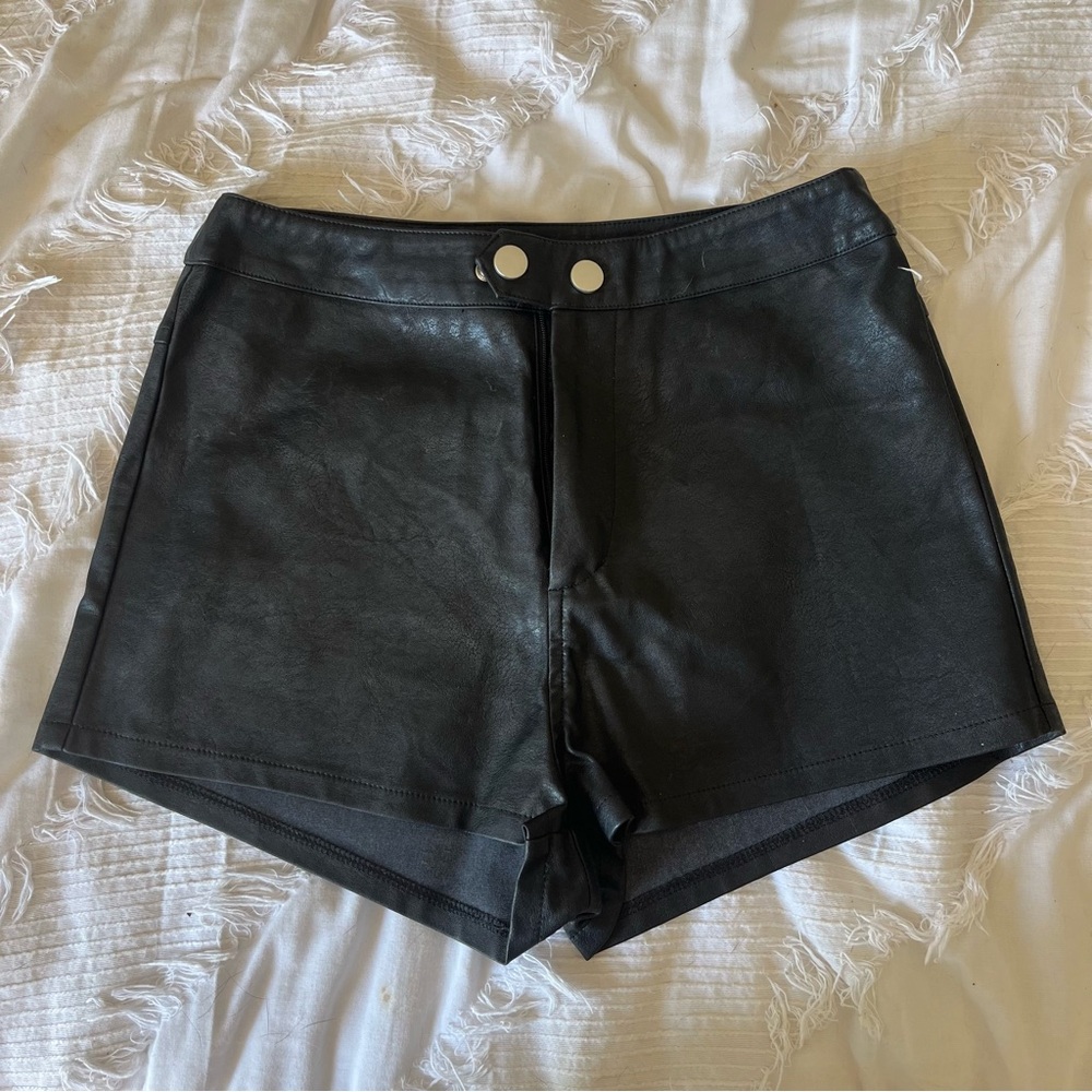 Superdown Revolve Micro Faux Leather Shorts